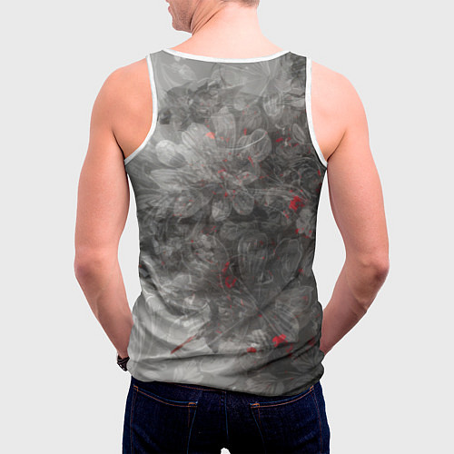 Мужская майка без рукавов Кибернетический андроид / 3D-Белый – фото 4