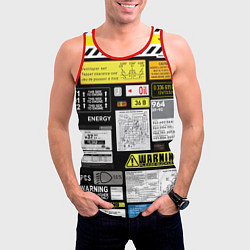 Майка-безрукавка мужская Инженерные знаки, цвет: 3D-красный — фото 2