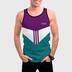 Майка-безрукавка мужская FIRM темная сирень и бирюза, цвет: 3D-черный — фото 2