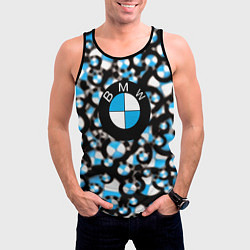 Майка-безрукавка мужская BMW sportlogo, цвет: 3D-черный — фото 2