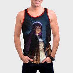 Майка-безрукавка мужская Ферн темной ночью, цвет: 3D-красный — фото 2