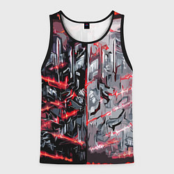 Майка-безрукавка мужская Адский доспех в царапинах, цвет: 3D-черный