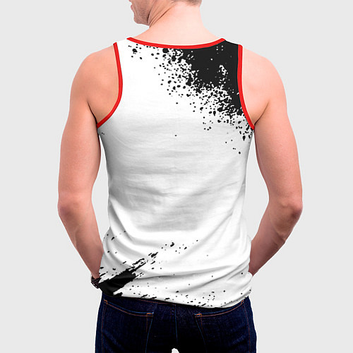 Мужская майка без рукавов Juventus sport color black / 3D-Красный – фото 4