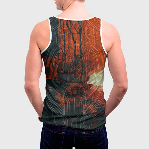 Мужская майка без рукавов Боец из братства стали / 3D-Белый – фото 4