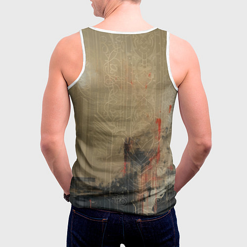 Мужская майка без рукавов Притомившейся ксеноморф / 3D-Белый – фото 4