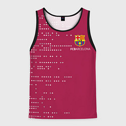 Майка-безрукавка мужская Футбольный клуб Барселона - бордовый, цвет: 3D-черный