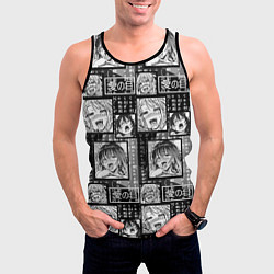 Майка-безрукавка мужская Ahegao cartoon, цвет: 3D-черный — фото 2