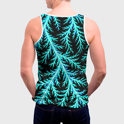 Мужская майка без рукавов Разряды электричества Tie Dye / 3D-Белый – фото 4