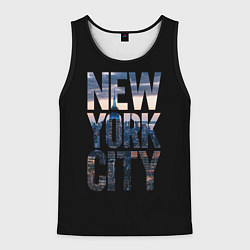 Майка-безрукавка мужская New York City - USA, цвет: 3D-черный