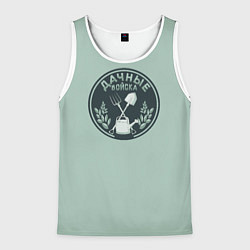 Мужская майка без рукавов Дачные войска значок