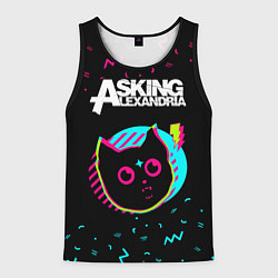 Майка-безрукавка мужская Asking Alexandria - rock star cat, цвет: 3D-черный