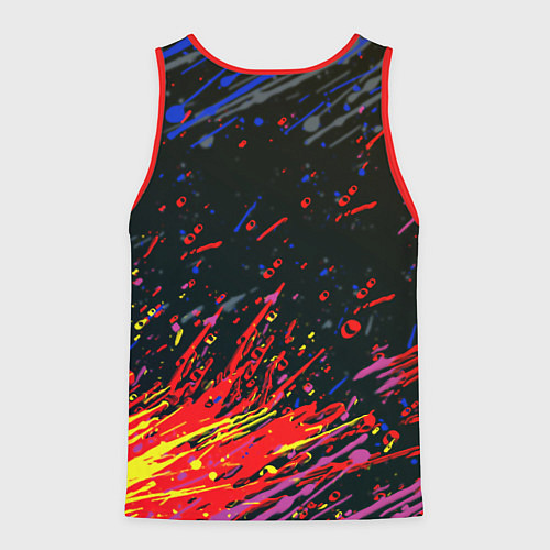 Мужская майка без рукавов Xbox краски текстура / 3D-Красный – фото 2