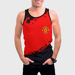 Майка-безрукавка мужская Manchester United colors sport, цвет: 3D-черный — фото 2
