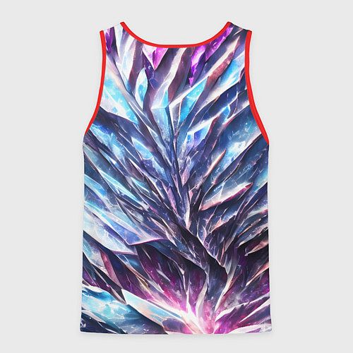 Мужская майка без рукавов Синий драгоценный камень / 3D-Красный – фото 2