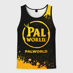 Майка-безрукавка мужская Palworld - gold gradient, цвет: 3D-черный