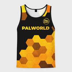 Майка-безрукавка мужская Palworld - gold gradient посередине, цвет: 3D-черный