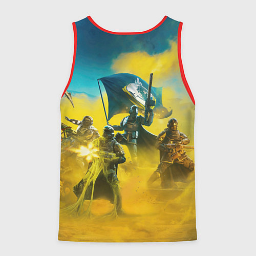 Мужская майка без рукавов Helldivers 2: Battle / 3D-Красный – фото 2