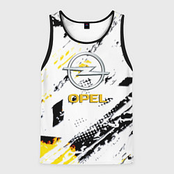 Майка-безрукавка мужская Opel краски, цвет: 3D-черный