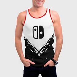 Майка-безрукавка мужская Nintendo краски лого, цвет: 3D-красный — фото 2