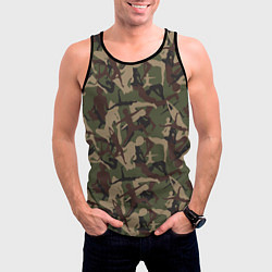 Майка-безрукавка мужская Йога и гимнастика - камуфляж, цвет: 3D-черный — фото 2