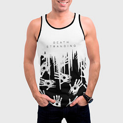 Майка-безрукавка мужская Death Stranding знаки, цвет: 3D-черный — фото 2