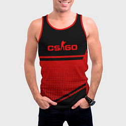 Майка-безрукавка мужская CS GO geometry sport, цвет: 3D-красный — фото 2