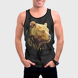 Майка-безрукавка мужская Русский бурый медведь 2024, цвет: 3D-черный — фото 2