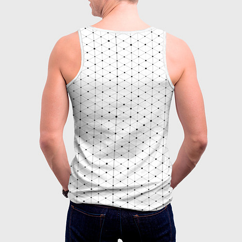 Мужская майка без рукавов Sporting sport на светлом фоне посередине / 3D-Белый – фото 4