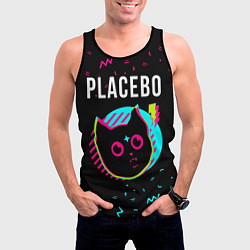Майка-безрукавка мужская Placebo - rock star cat, цвет: 3D-черный — фото 2