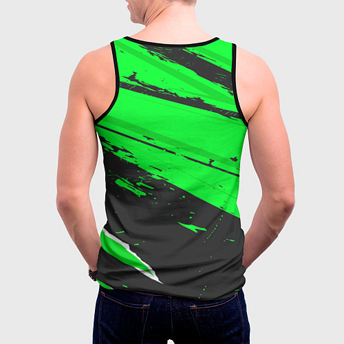 Мужская майка без рукавов Manchester United sport green / 3D-Черный – фото 4