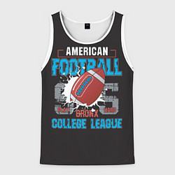 Майка-безрукавка мужская American football college league, цвет: 3D-белый