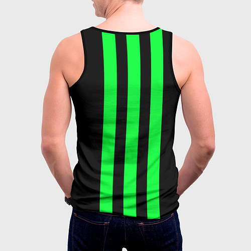 Мужская майка без рукавов Liverpool line green / 3D-Черный – фото 4