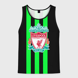 Майка-безрукавка мужская Liverpool line green, цвет: 3D-черный