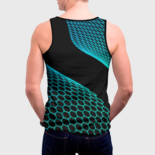 Мужская майка без рукавов Aston Villa football net / 3D-Черный – фото 4