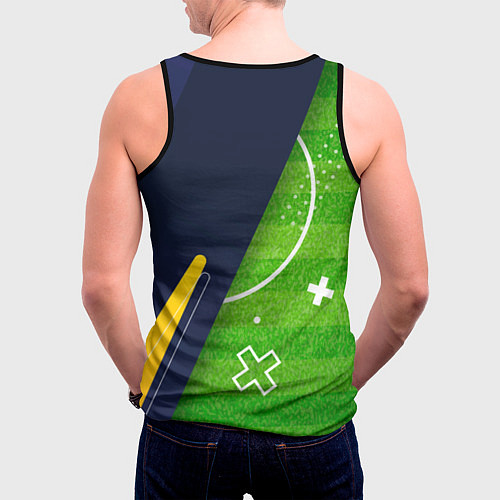 Мужская майка без рукавов Hoffenheim football field / 3D-Черный – фото 4