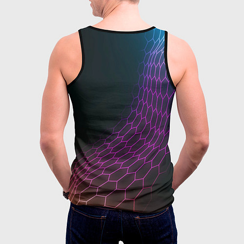 Мужская майка без рукавов Porto футбольная сетка / 3D-Черный – фото 4