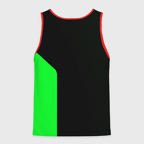 Мужская майка без рукавов Skoda pattern sport green / 3D-Красный – фото 2