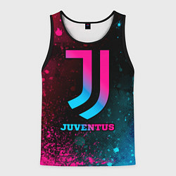 Майка-безрукавка мужская Juventus - neon gradient, цвет: 3D-черный