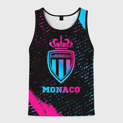 Майка-безрукавка мужская Monaco - neon gradient, цвет: 3D-черный