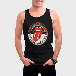 Майка-безрукавка мужская Rolling Stones Established 1962 group, цвет: 3D-черный — фото 2