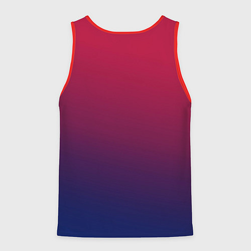 Мужская майка без рукавов Gradient red-blue / 3D-Красный – фото 2