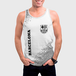 Майка-безрукавка мужская Barcelona sport на светлом фоне вертикально, цвет: 3D-белый — фото 2