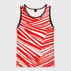 Майка-безрукавка мужская Упавшая полоска, цвет: 3D-черный