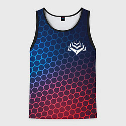 Майка-безрукавка мужская Warframe неоновые соты, цвет: 3D-черный