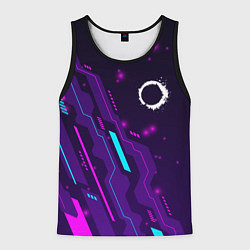 Майка-безрукавка мужская The Callisto Protocol neon gaming, цвет: 3D-черный