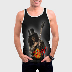 Майка-безрукавка мужская Slash музыкант группы Guns N Roses, цвет: 3D-белый — фото 2