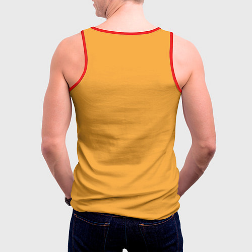 Мужская майка без рукавов Zebra head / 3D-Красный – фото 4