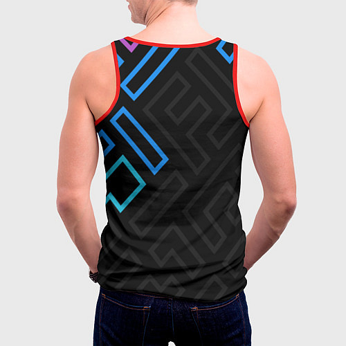 Мужская майка без рукавов BMW brand color carbon / 3D-Красный – фото 4