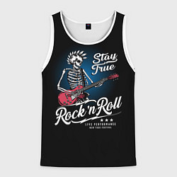 Майка-безрукавка мужская Rock and roll - punk, цвет: 3D-белый
