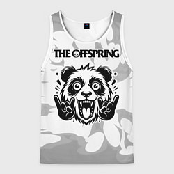 Майка-безрукавка мужская The Offspring рок панда на светлом фоне, цвет: 3D-белый